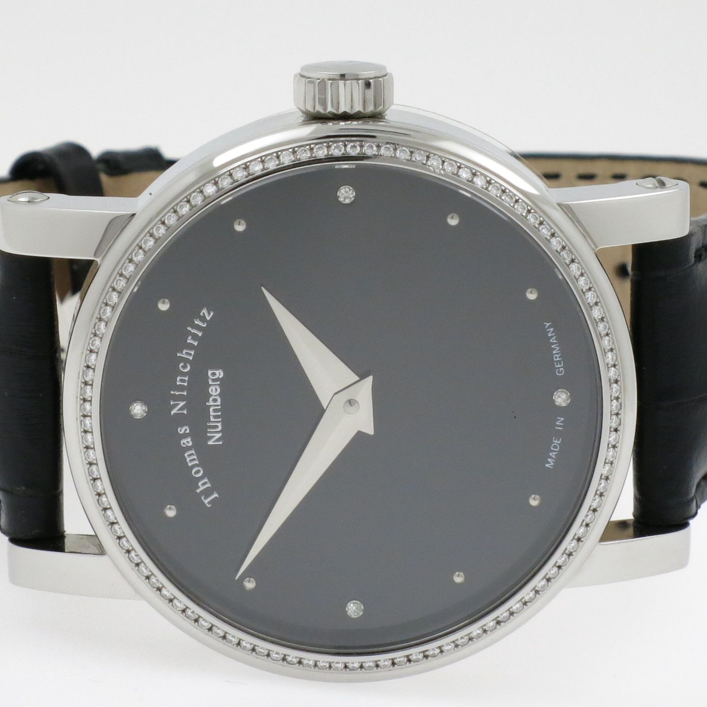 Thomas Ninchritz Black & Diamonds NI 2000.7 BL (2020) - Zwart wijzerplaat 42mm Staal (7/8)